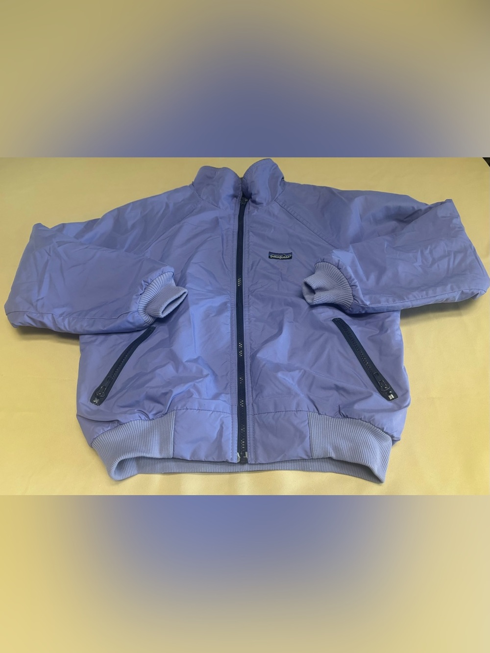 Patagonia Fleece Lined Jacket Size 11/12 Made in USA Synchilla Purple Zip - Picture 13 of 16